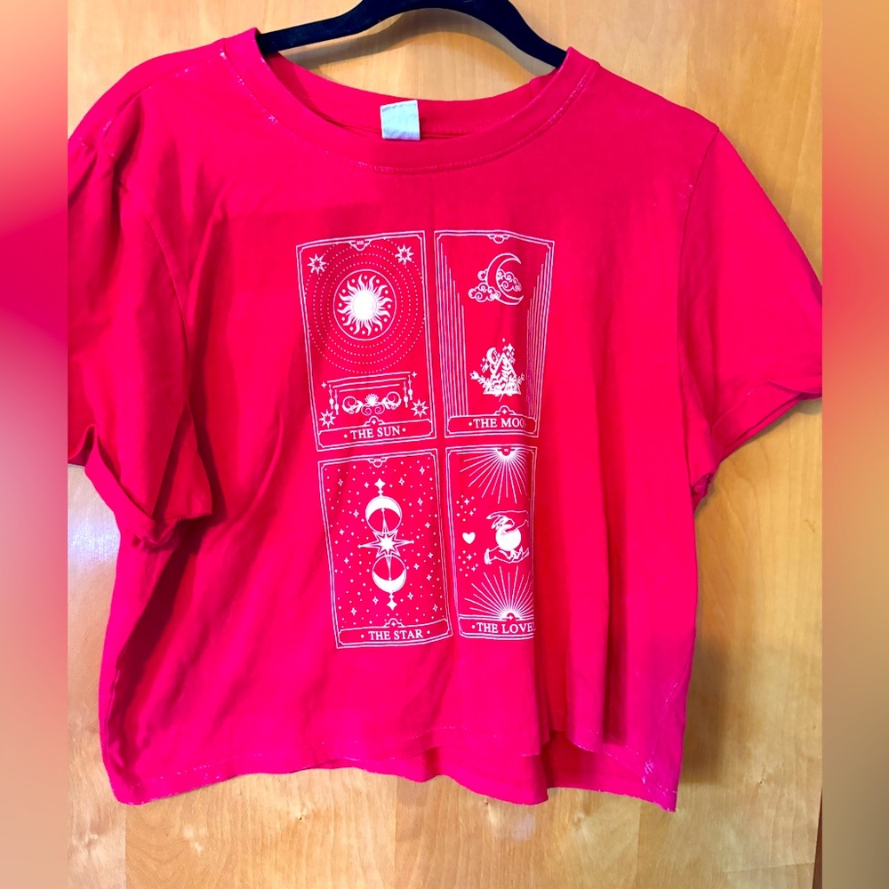 Red Tarot Card Crop top